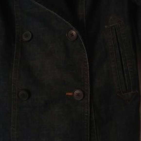 GAP Double Breasted Denim Jean Jacket SZ XS - Picture 4 of 6